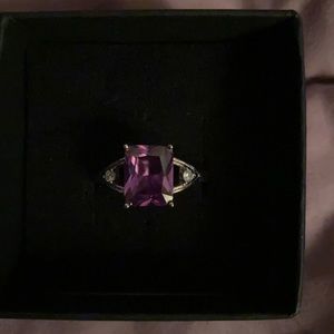 Purple amethyst ring